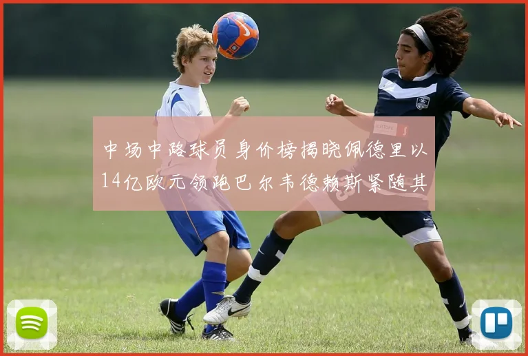 中场中路球员身价榜揭晓佩德里以14亿欧元领跑巴尔韦德赖斯紧随其后